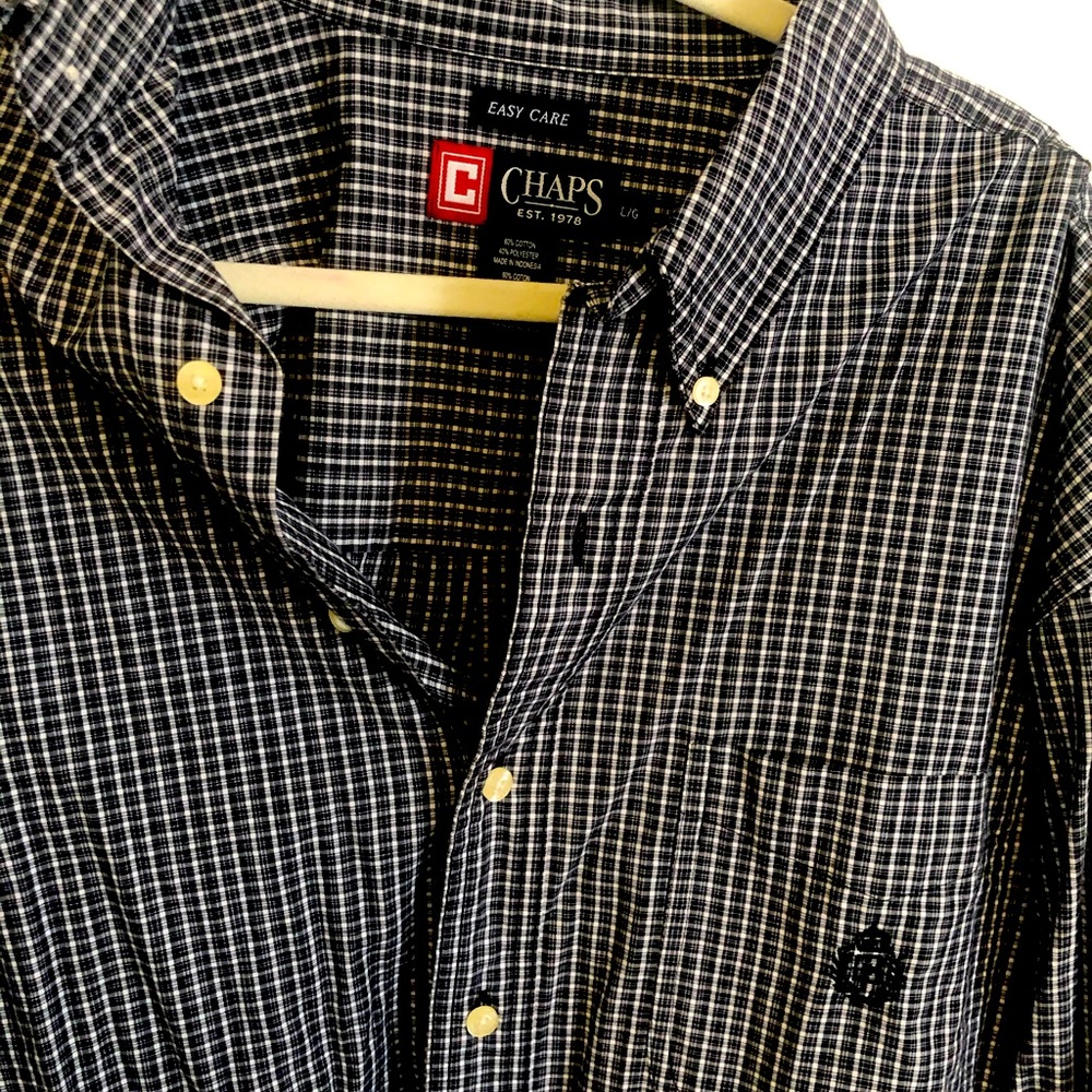 Black and white plaid shirt